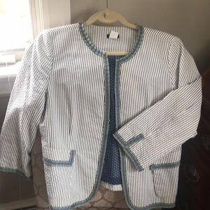 J. Crew Seer Sucker blazer